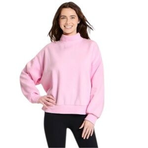 JoyLab Mock Neck Sweatshirt - Soft Pink NWT Size Small
